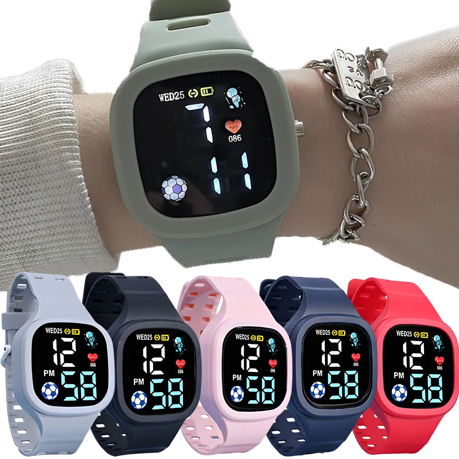 Top Trends: Children Electronic Watch Sport Kids Watches Silicone Strap LED Digital Watch For Kid Children Student Girl Boy Wristwatch Clock Shoppable Styles