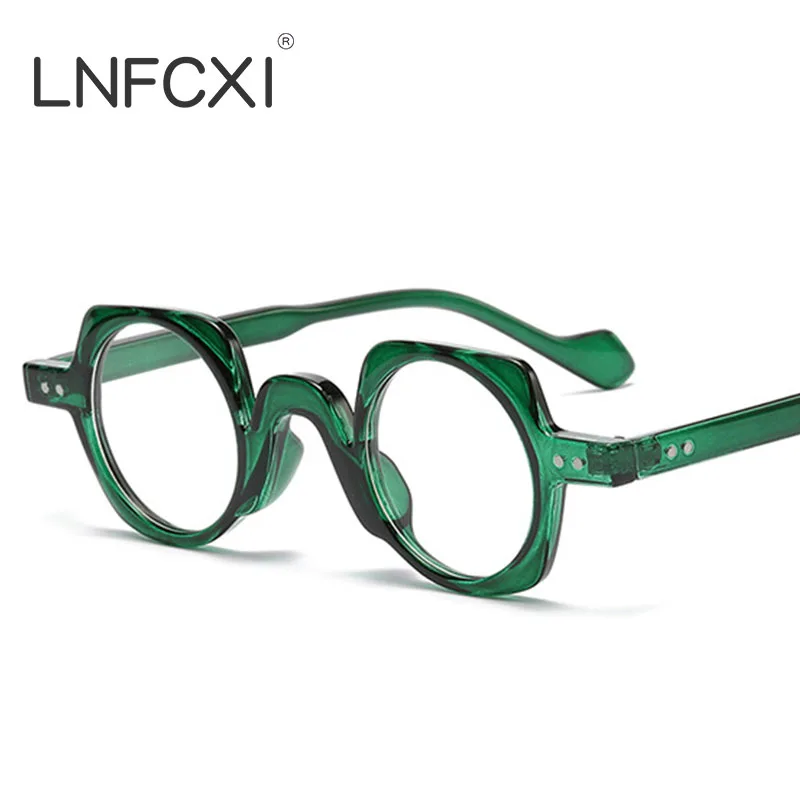 Top Trends: JNPCXI New Arrival Retro Round Punk Glasses For Men Clear Lens Fashion Glasses Frame Women Vintage Hexagon Decoration Male Shoppable Styles - Image 2