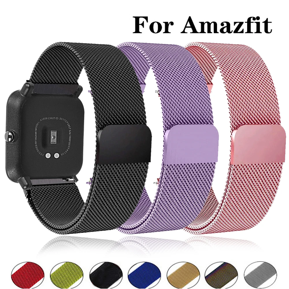 Top Trends: Magnetic Loop For For Amazfit GTS / 4 / 2 / 2e / GTS2 Mini / 3 / GTR 4 / 3 / 2 / 47mm 20mm 22mm Metal Mesh Smartwatch Bracelet Amazfit Bip 5 Strap Shoppable Styles