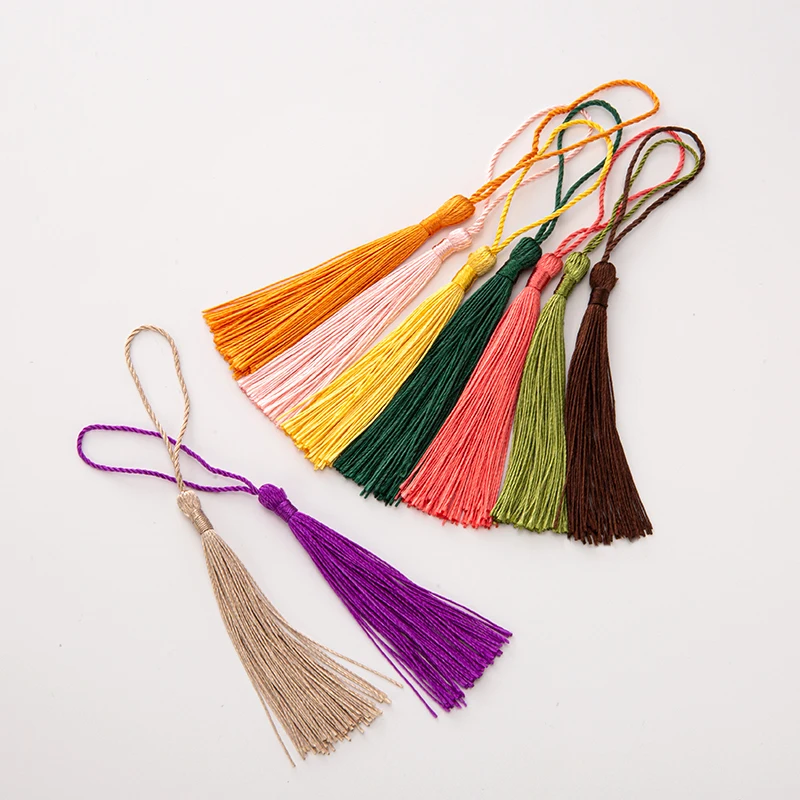 Top Trends: 20pcs 80mm Bookmarks Hanging Rope Silk Tassel For Chinese Knot Craft DIY Key Chain Earring Hooks Pendant Jewelry Making Findings Shoppable Styles