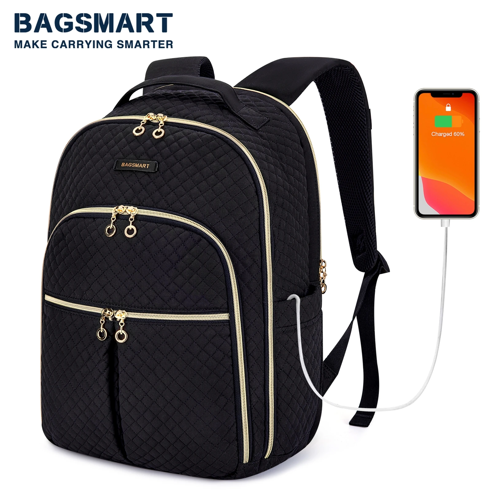 Top Trends: BAGSMART Laptop Backpacks For Women 15.6 Inches Notebook Bags School Bag Chargeable For Work School College Travel Business Trip Shoppable Styles