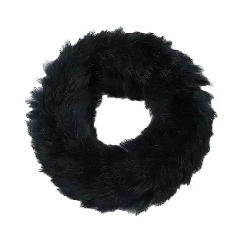 Top Trends: Autumn Winter Knitted Real Rabbit Fur Headband For Women Fluffy Elastic Hair Bands Ring For Ladies Hair Ties резинка для волос Shoppable Styles - Image 4