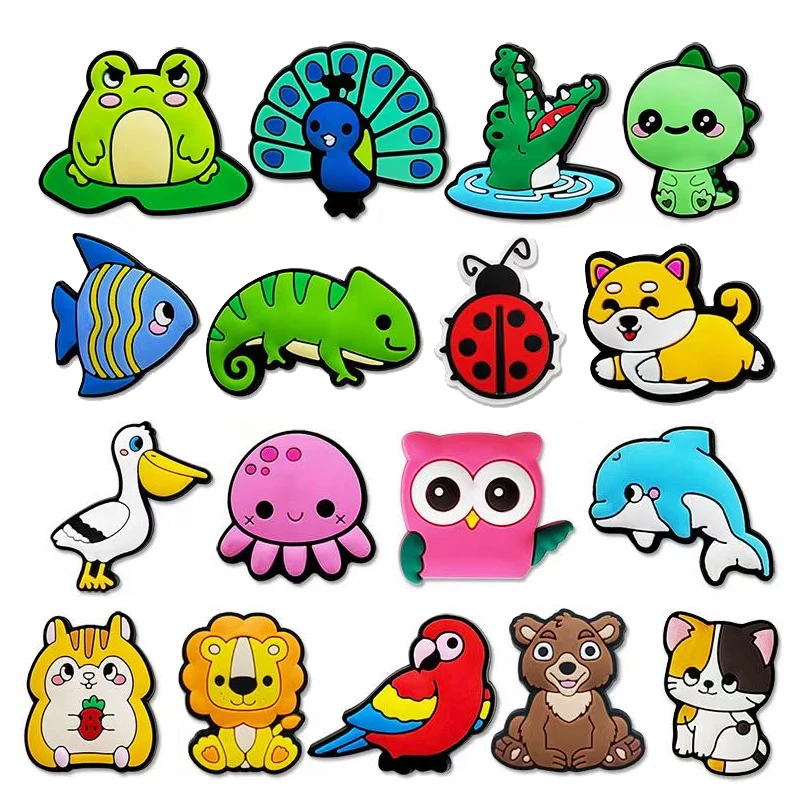 Top Trends: Sale 1Pcs Cute Animal Shoe Charms Pin Buckle Decorations Fit Croc Charms Accessories Sandals Wristband Boys Girls Party Gifts Shoppable Styles