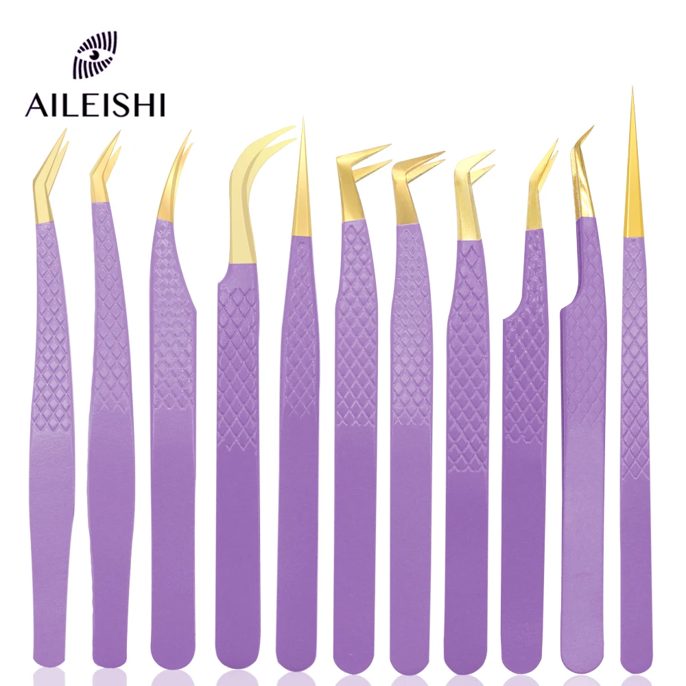 Top Trends: AILEISHI Eyelashes Tweezers Stainless Steel Superhard Tweezers High Precision Anti-static Tweezers For Eyelash Extensions Tools Shoppable Styles