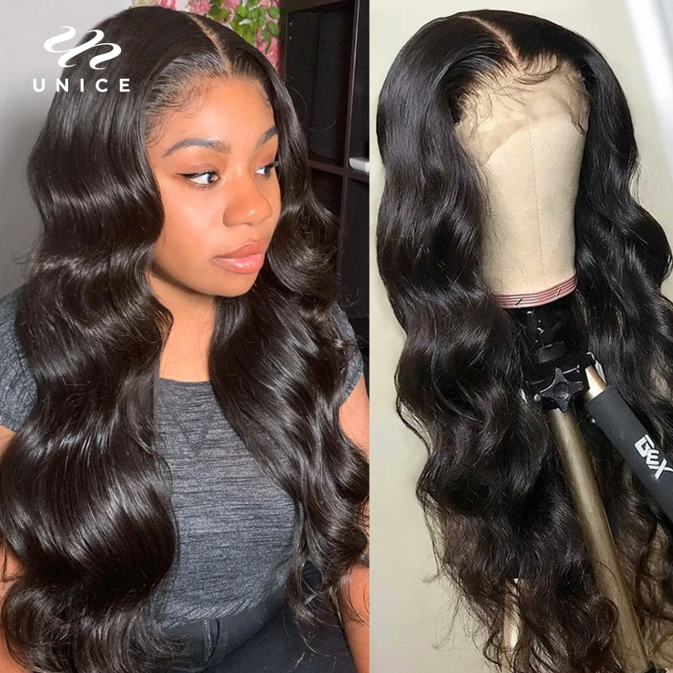 Top Trends: UNice Hair 4x4 Body Wave Lace Closure Wig Pre-Plucked Lace Wig Natural Hairline 13x4 Lace Frontal Wig Shoppable Styles