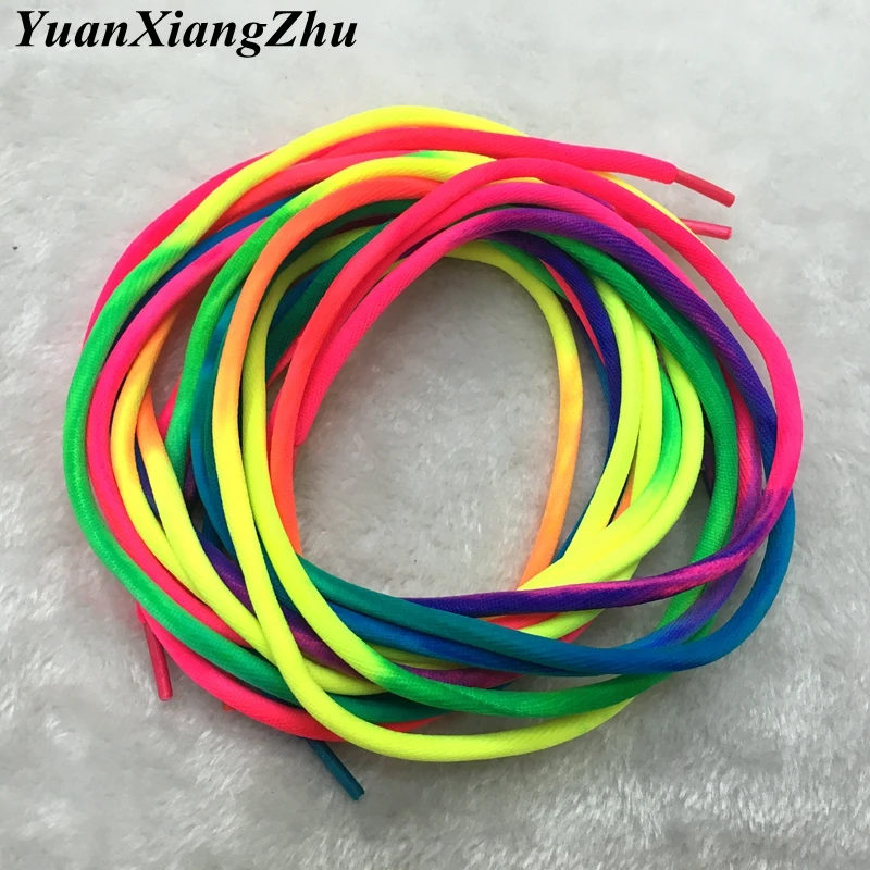 Top Trends: 1Pair Rainbow Laces Round Rope Canvas Sports Shoelaces Sneakers Shoe Laces 100CM 120CM Strings Shoppable Styles