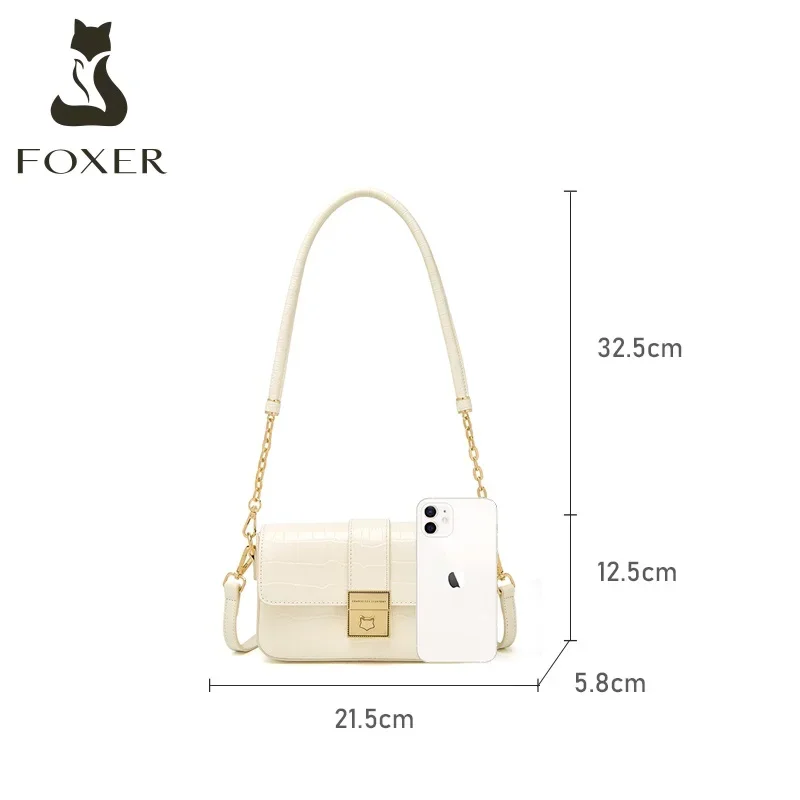 Top Trends: FOXER PU Leather Women Shoulder Crossbody Bag Retro Commuter Flap Messenger Bag For Lady Small Handbag Gift Fashion Underarm Bag Shoppable Styles - Image 5