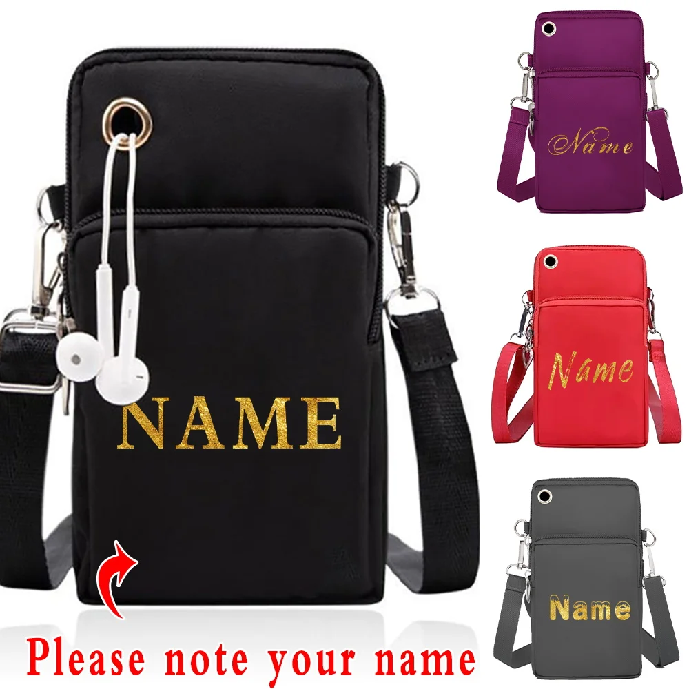 Top Trends: Universal Phone Bag Custom Personalized Name Shoulder Bag Mobile Cover For IPhone 13 12 Pro Max Xiaomi Huawei Samsung Wrist Bag Shoppable Styles