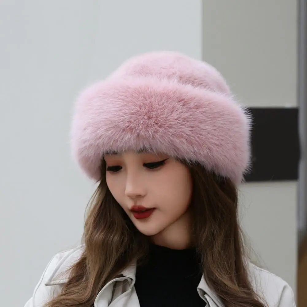 Top Trends: Women Hat Fashionable Solid Color Winter Hat Thicken Warm Soft Comfortable Plush Hat For Cold Weather Shoppable Styles - Image 4