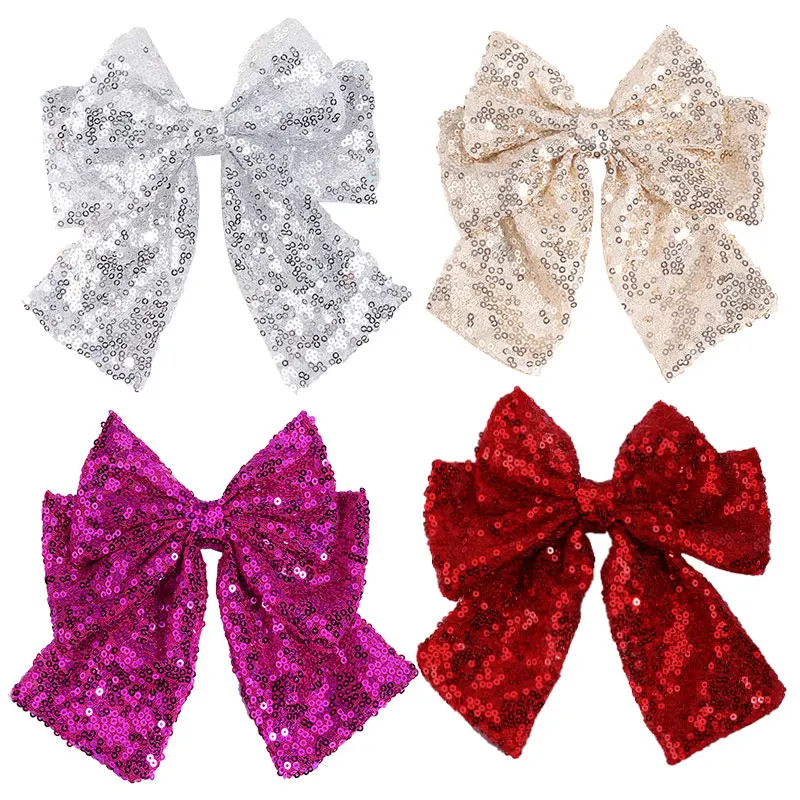 Top Trends: Ncmama Big Bows Sequins Hair Clip For Women Fashion Girls Handmade Bowknot Hairpins Ladies Barrette Headwear Hair Accessories Shoppable Styles - Image 2