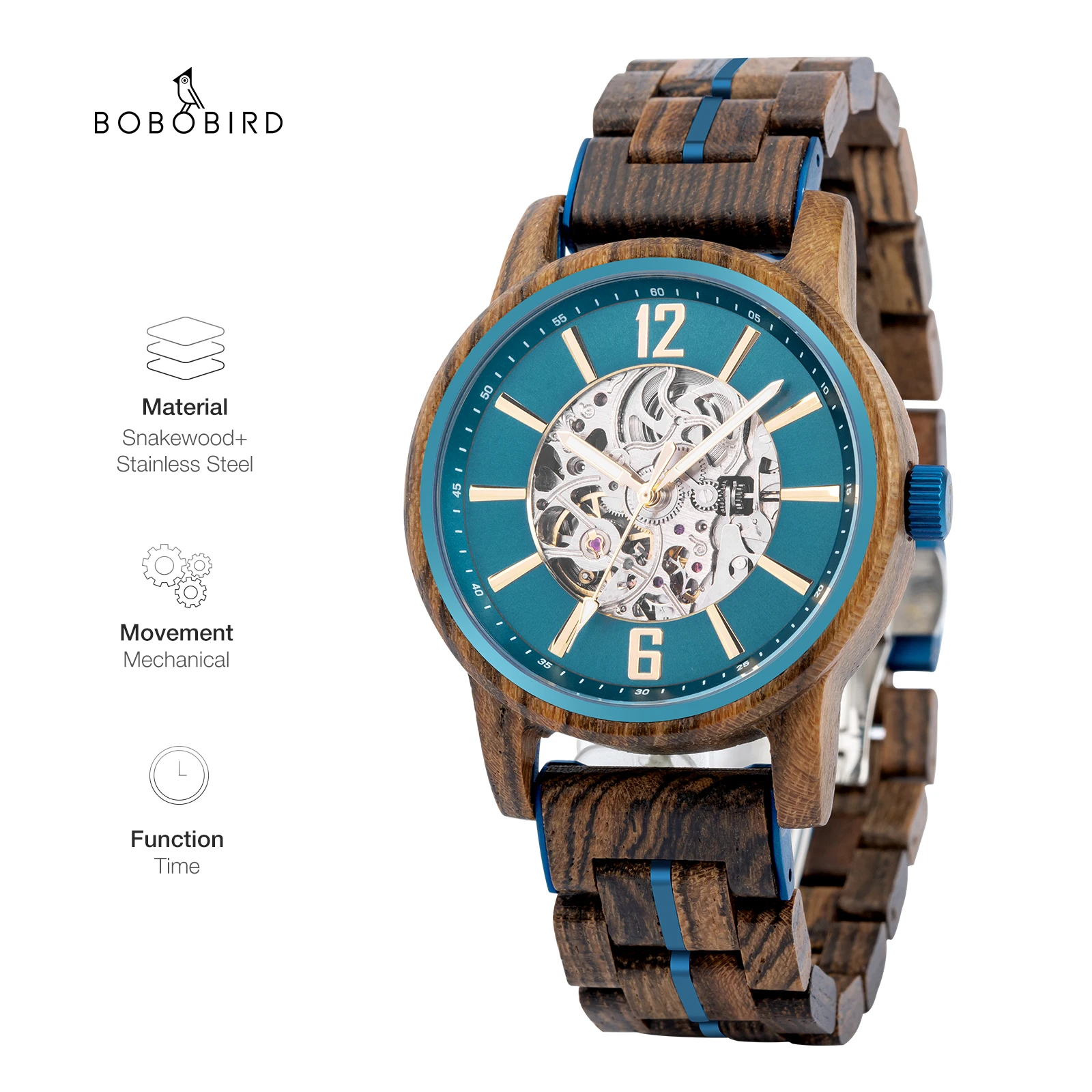 Top Trends: BOBO BIRD Watch For Men Top Brand Luxury 2022 New Stainless Steel Automatic Mechanical Wooden Men's Watches Relogio Masculino Shoppable Styles