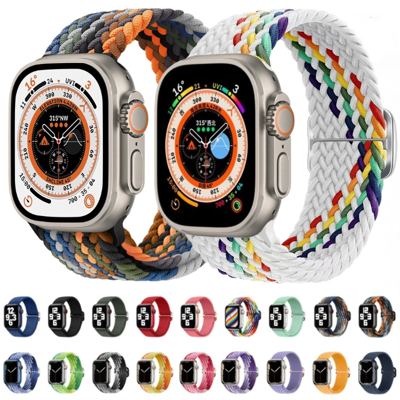 Top Trends: Nylon Strap For Apple Watch Band 9 8 7 45mm 41mm Ultra 49mm Breathable Adjustable Wristband IWatch 6 5 4 SE2 44mm 40mm 42mm Belt Shoppable Styles