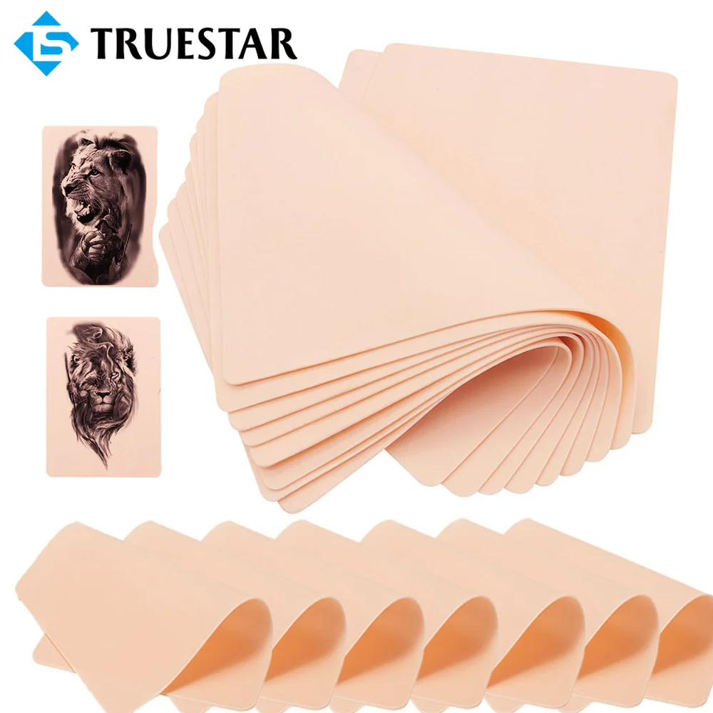 Top Trends: 1 / 3 / 5 / 15 / 20Pcs Tattoo Blank Practice Skin Empty Fake Skin Double Sized Synthesis Pad For Microblading Makeup Tattoo Accessories Shoppable Styles