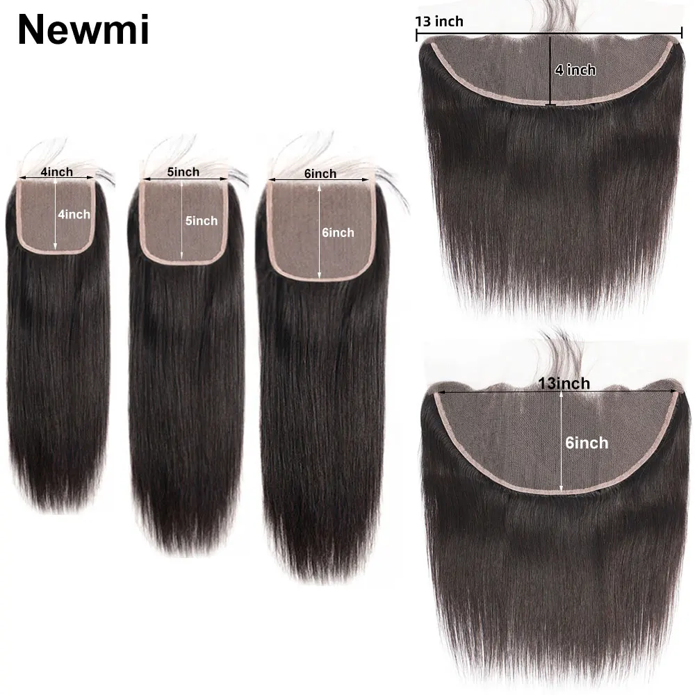 Top Trends: 4x4 5x5 6x6 Lace Closure Human Hair Newmi Straight Transparent 13x4 13x6 Lace Frontal Human Hair Ear To Ear Frontal Extensions Shoppable Styles