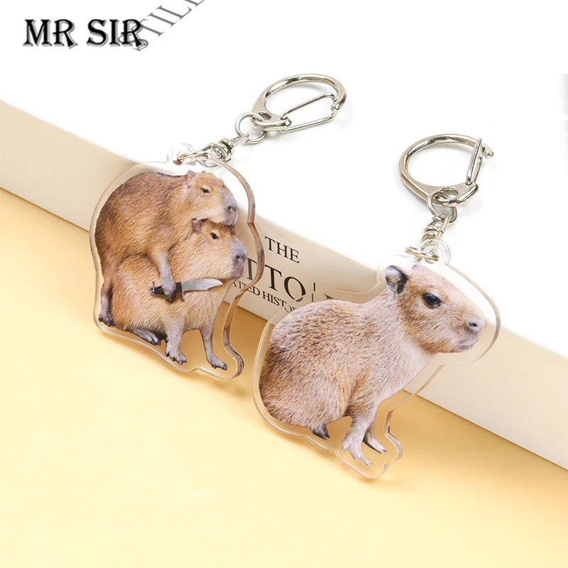 Top Trends: Creative Capybara Acrylic Keychain KeyRing Cute Cartoon Animal Capybaras Popular For Women Bag Car Key Pendant Accessories Gifts Shoppable Styles