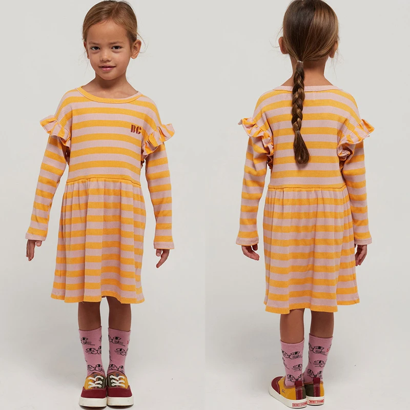 Top Trends: 2023 New Spring Autumn Girl Dresses Kid Cute Casual Short Skirt Girls Suspended Dress Children's Clothing Versatile Dress Shoppable Styles - Image 4