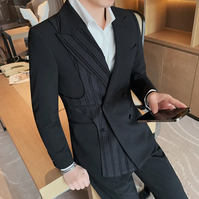 Top Trends: 2023 Men's High-end Blazer Men's Autumn And Winter Thickening Men Blazer Casual Western Fit Party Club Wedding Social Blazer Shoppable Styles