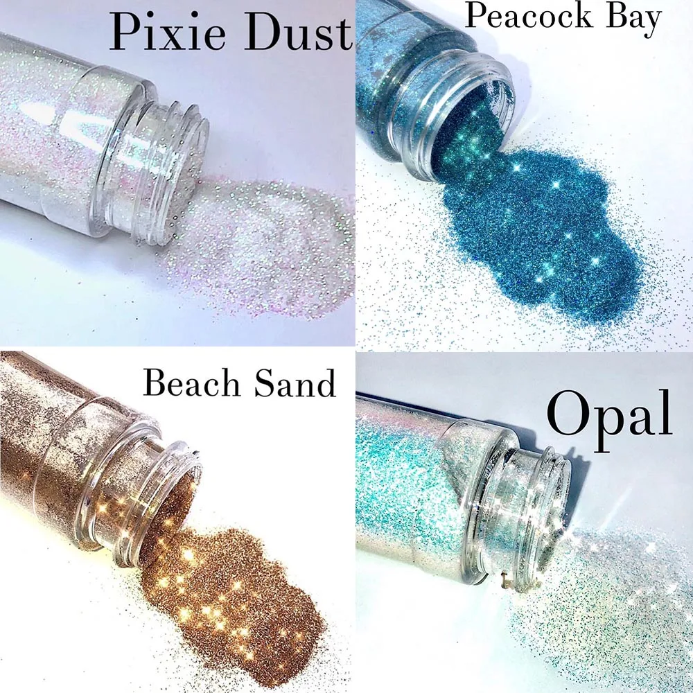 Top Trends: 1Box Super Shiny Holographic Rainbow Bulk Glitter Aurora Pigment 0.2mm Fine Powder Laser Dust Chrome Dazzling NailArt Decoration Shoppable Styles