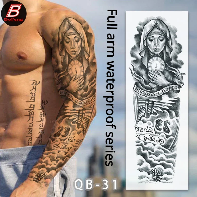 Top Trends: 40 Design Waterproof Temporary Tattoo Sticker Full Arm Large Size Arm Tatoo Flash Fake Tattoos Sleeve Tattoo Art For Men Women Shoppable Styles