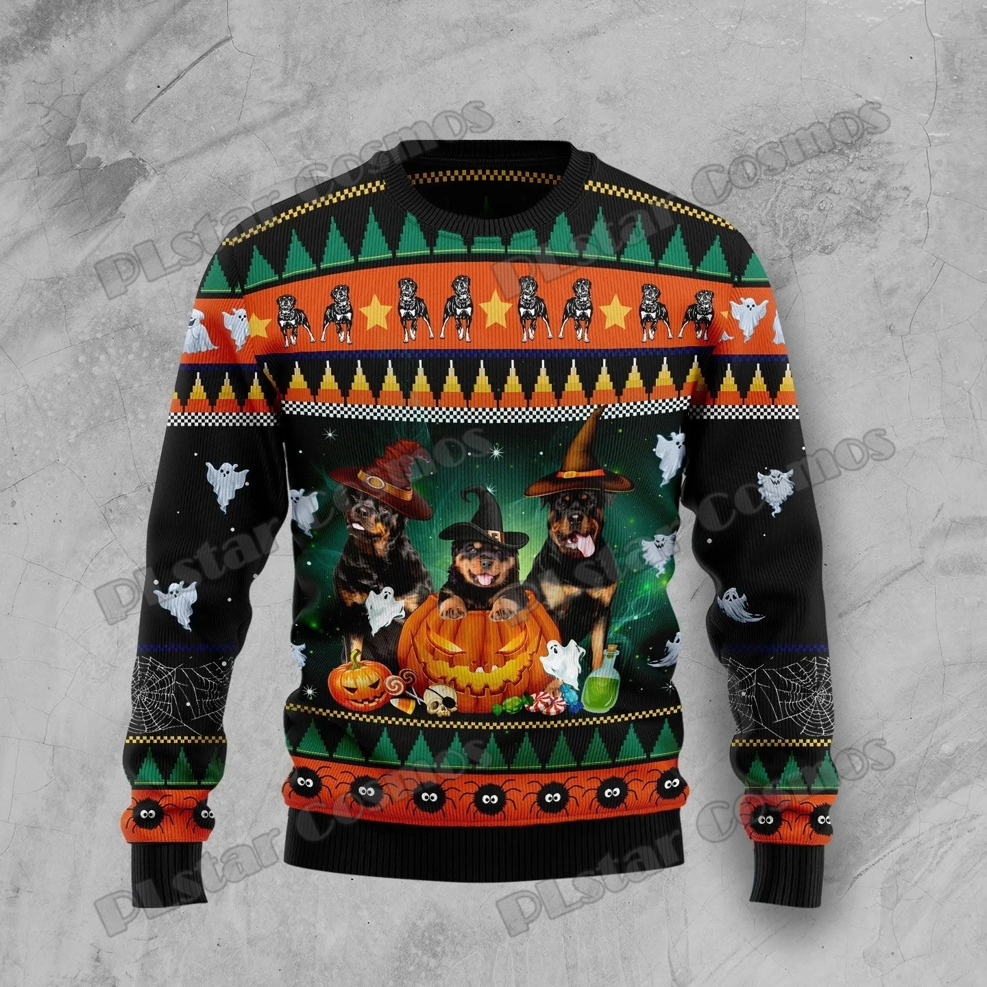 Top Trends: PLstar Cosmos Rottweiler Halloween 3D Printed Men's Ugly Christmas Sweater Winter Unisex Casual Knit Pullover Sweater ZZM29 Shoppable Styles