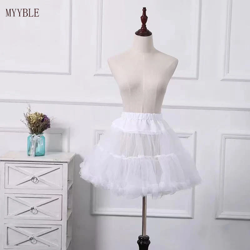 Top Trends: 2022 Women Girls Ruffled Short Petticoat Solid White Color Fluffy Bubble Tutu Skirt Puffy Half Slip Prom Crinoline Underskirt Shoppable Styles