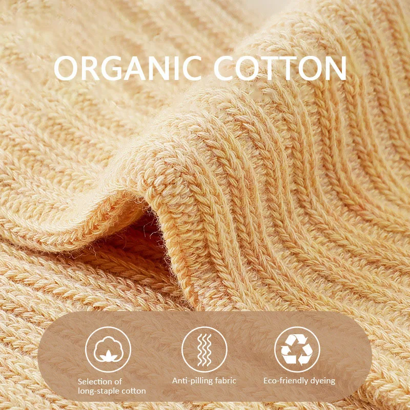 Top Trends: GYMIGO Women Socks Organic Cotton Knitting Socks Autumn Warm Solid Color Long Tube Socks Korean Japanese Student Girls Stockings Shoppable Styles - Image 4