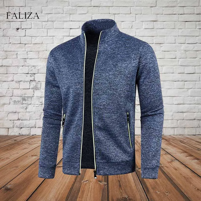 Top Trends: New Autumn Mens Turn-down Collar Hoodies Sweatshirt Solid Color Zipper Stand Collar Sweatshirts Male Sweater Coats Men Clothing Shoppable Styles