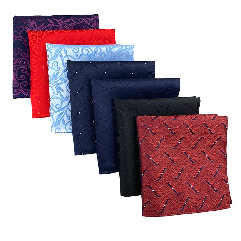 Top Trends: Men Suit Handkerchief Popular Fashion Dot Square Towel Wavelet Solid Color Pocket Square Luxury Shoppable Styles