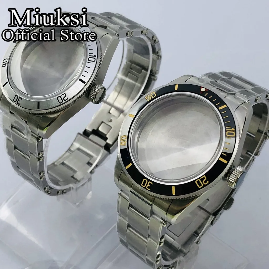 Top Trends: Miuksi 39mm Silver Sterile Watch Case Black Blue Green Red Silver Black Bezel Domed Sapphire Glass Fit NH35 NH36 NH34 Movement Shoppable Styles