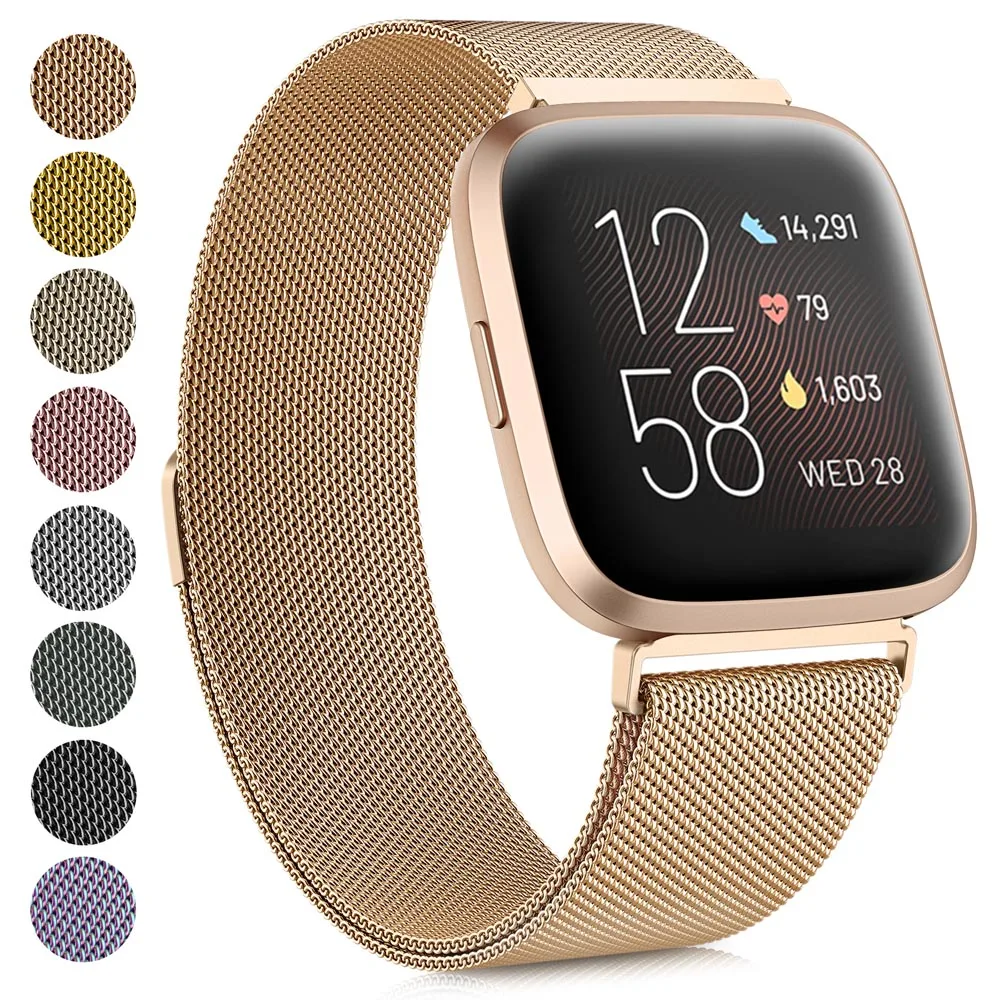 Top Trends: Metal Magnetic Strap For Fitbit Versa 1 / Versa 2 / versa 3 / Versa 4 Band Bracelet Wristband For Fitbit Versa Lite / Sense 2 Strap Shoppable Styles