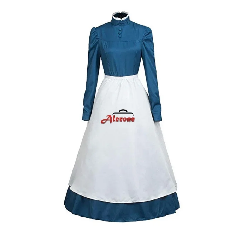 Top Trends: Anime Cosplay Sophie Dresses Hatter Costume Long Dress Apron Women Halloween Costume Shoppable Styles