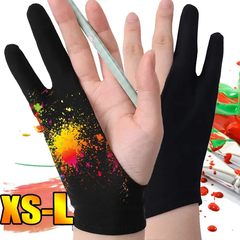 Top Trends: 4 / 1pcs Drawing Glove Anti-touch Two-Fingers Gloves For IPad Graphics Drawing Tablet Sketch Artist Smudge Guard Painting Gloves Shoppable Styles