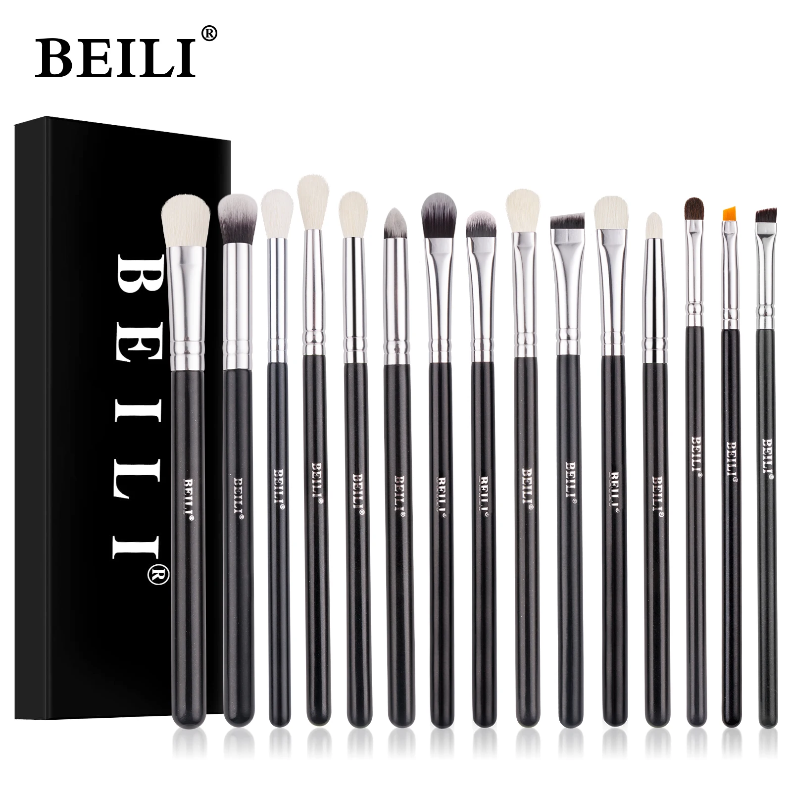 Top Trends: BEILI Black 10-19Pcs Makeup Brushes Natural Synthetic Hair Eyeshadow Blending Eyeliner Makeup Brush Set косметика Shoppable Styles