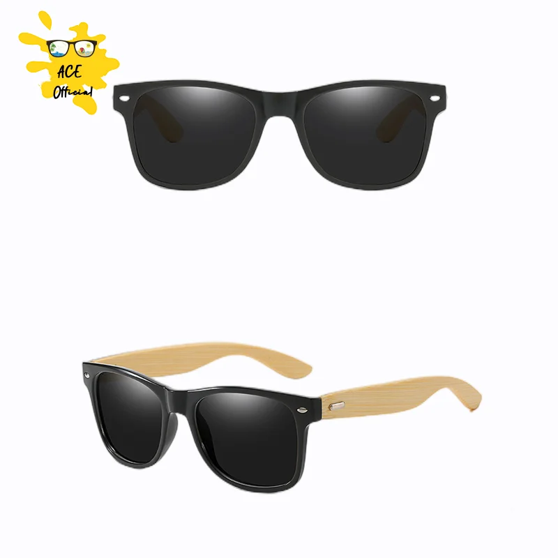 Top Trends: ACE Fashionable Bamboo Wood Sunglasses Men Women Classic Square Vintage Driving Sun Glasses Black Fishing Eyewear UV400 Eyepiece Shoppable Styles