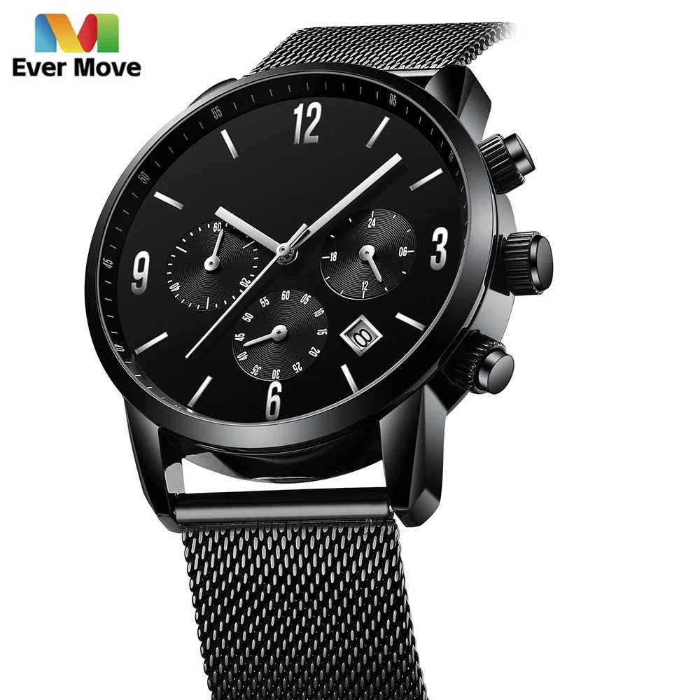 Top Trends: Ever Move Fashion Men&#039;s Watch Brand Luxury Male Quartz Watches Minimalist Casual Stainless Strap Digital Calendar Wristwatch Men Shoppable Styles