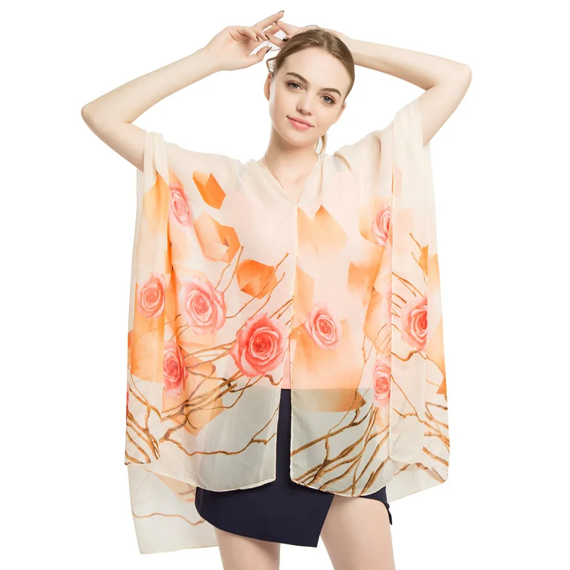 Top Trends: Women Sun Protection Shawl For Cycling Driving Lady Summer Chiffon Bikini Blouse Spring Silk Feel Scarf Breathable Beach Poncho Shoppable Styles - Image 3