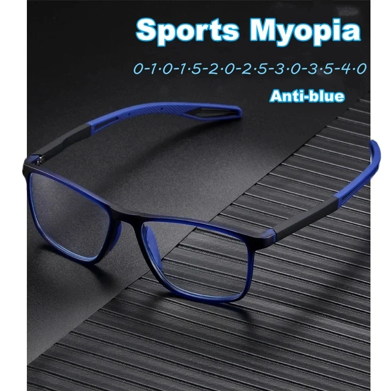 Top Trends: Unisex Blue Light Blocking Sports Glasses Fashion TR90 Frame Near Sight Myopia Eyewear Transparent Eyeglasses For Men Women Shoppable Styles