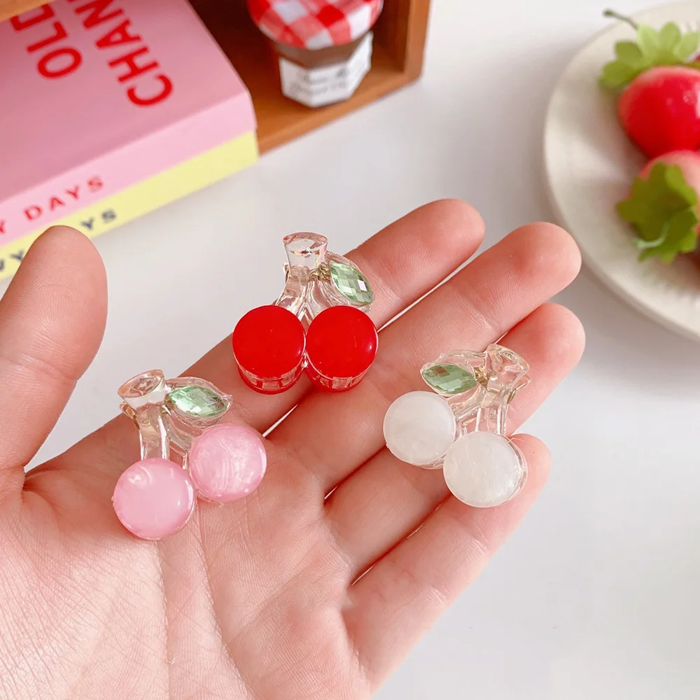 Top Trends: Korean Kawaii Cute Cherry Hair Clip Claw Clamp For Women Girls Kids Hairpin Crab Headband Hair Gift Accessories Headwear Shoppable Styles