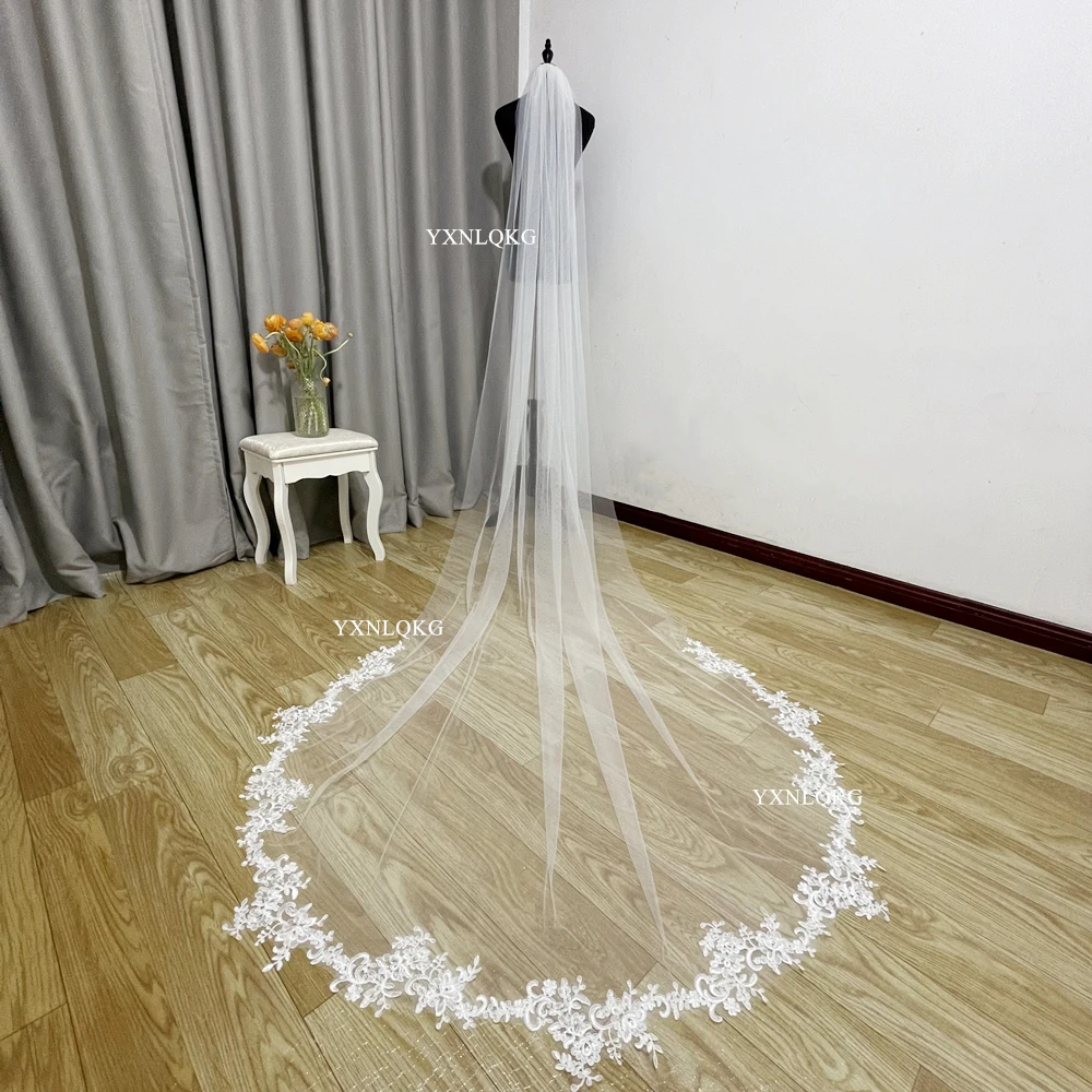 Top Trends: Wedding Bridal Veil 3 Meter Long Lace Edge Veil With Comb Wedding Accessories Velo De Novia Shoppable Styles