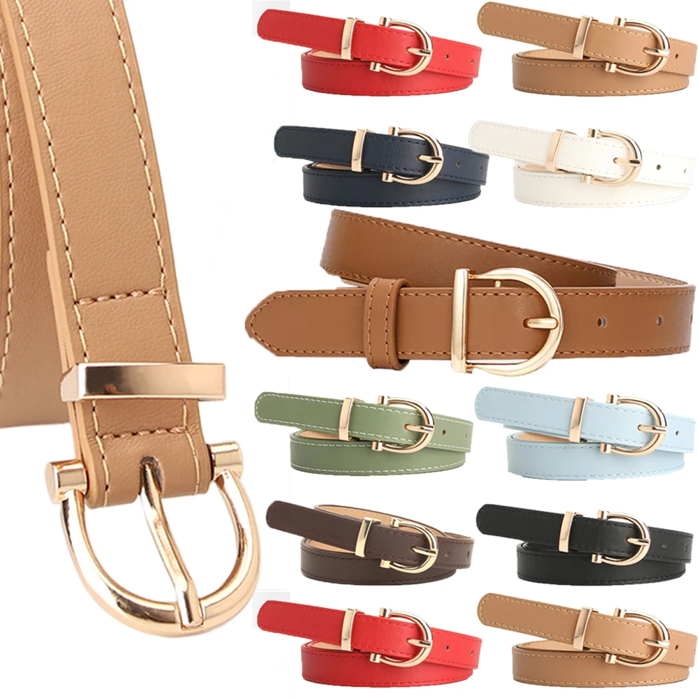 Top Trends: Women&#039;s Belts For Dress Luxury Designer Quality Brands Narrow Fashion Jeans Ladies Thin Waist Pu Leather Belt Female Waistband Shoppable Styles