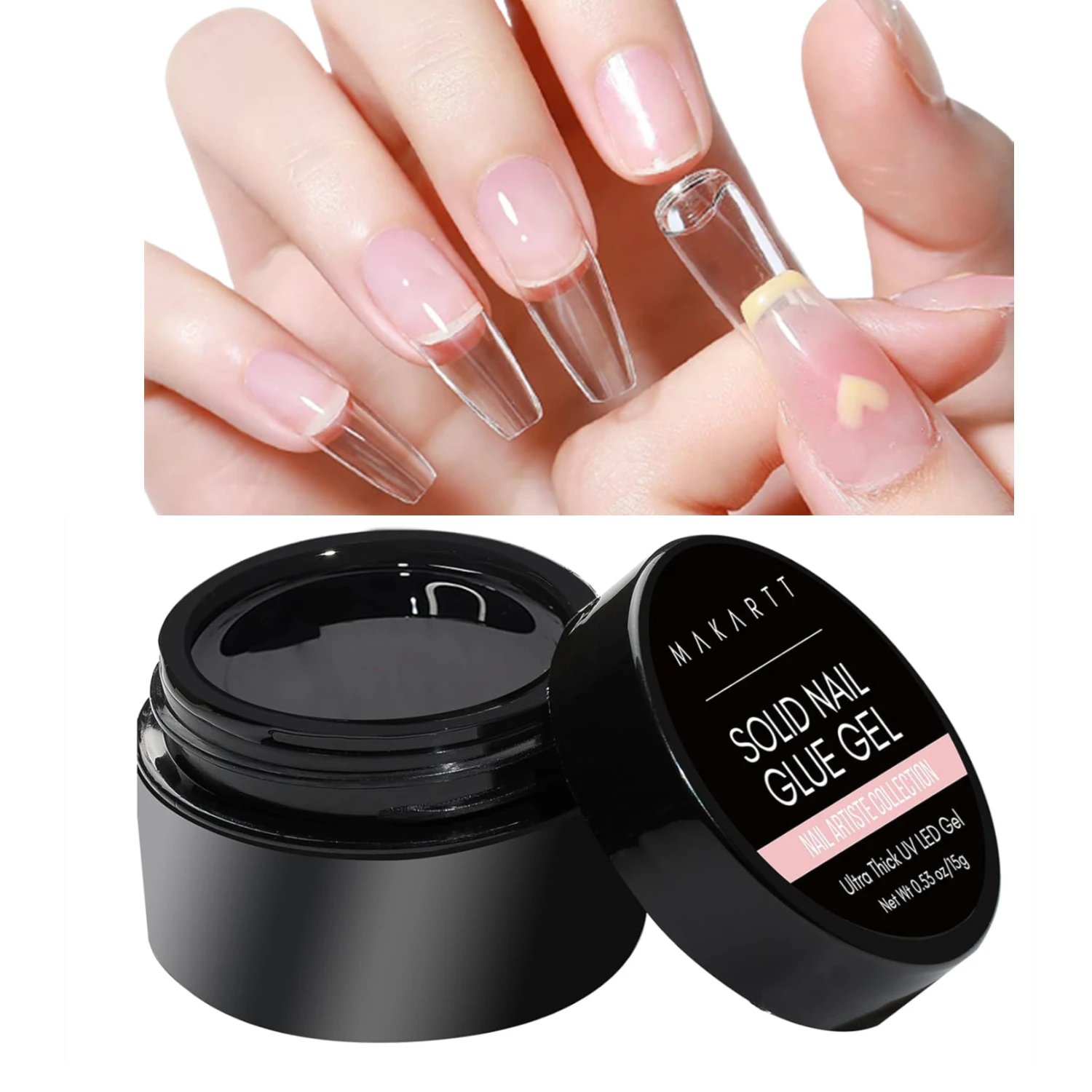 Top Trends: Makartt Solid Nail Gel Glue For Soft Gel Nail Tips Clear Acrylic Nail Tips Solid Gel Nail Glue For Press On Nails Fake Nails Shoppable Styles