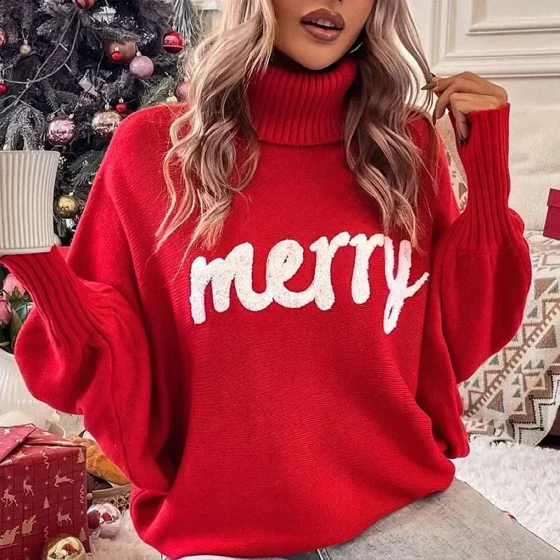 Top Trends: 2024 Knitted Women Turtleneck Sweater Loose Pullover Female Jumper Elegant Winter Warm Spring New Year Trendy Christmas Sweater Shoppable Styles