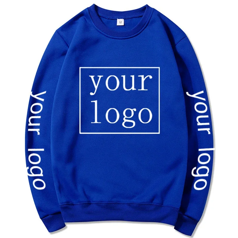 Top Trends: Custom Logo Crewneck Sweatshirts Men WomenBrand Harajuku Fashion Casual Fleece Spring Autumn DIY Hoodies Pullover Wholesale Shoppable Styles