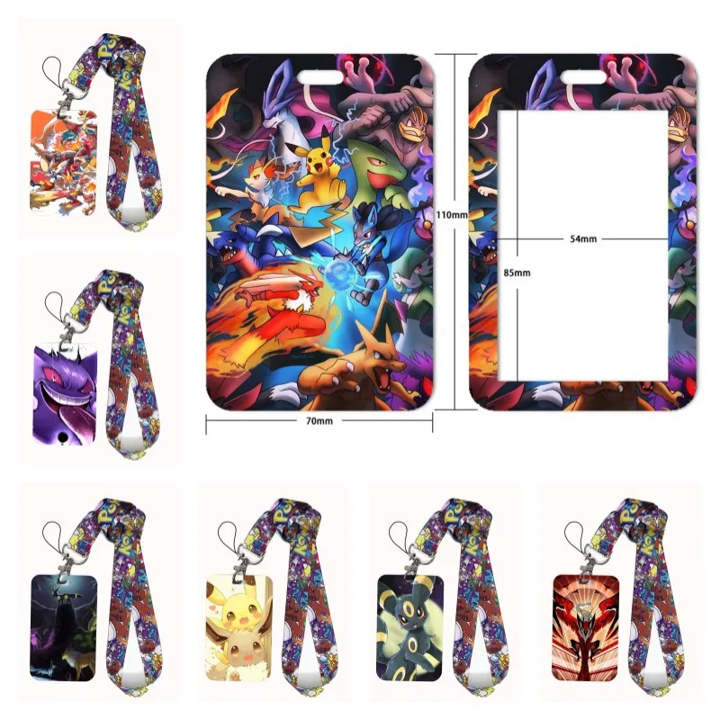 Top Trends: Pokemon Pikachu PVC Card Holder Student ID Card Lanyard Protective Case Gifts Boys And Girls Anime Peripherals Hanging Neck Bag Shoppable Styles