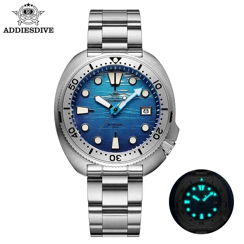 Top Trends: ADDIESDIVE Automatic NH35 Movement Watch BGW9 Luminous Sea Dial Mechanical Watches 200M Waterproof Sapphire Glass Men Wristwatch Shoppable Styles