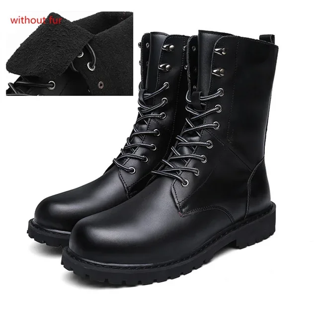 Top Trends: Large Size Motorcycle Boots Men Winter Shoes Warm Waterproof Men Leather Boots Footwear Cowboy Tactical Boots Men Casual Shoes Shoppable Styles