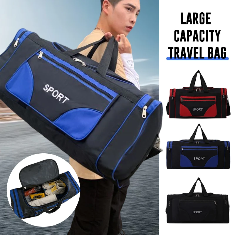 Top Trends: Foldable Sports Bag Large Capacity Luggage Bag Long And Short Travel Travel Bags Gym Fitness Yoga Bag For Outdoors Shoppable Styles