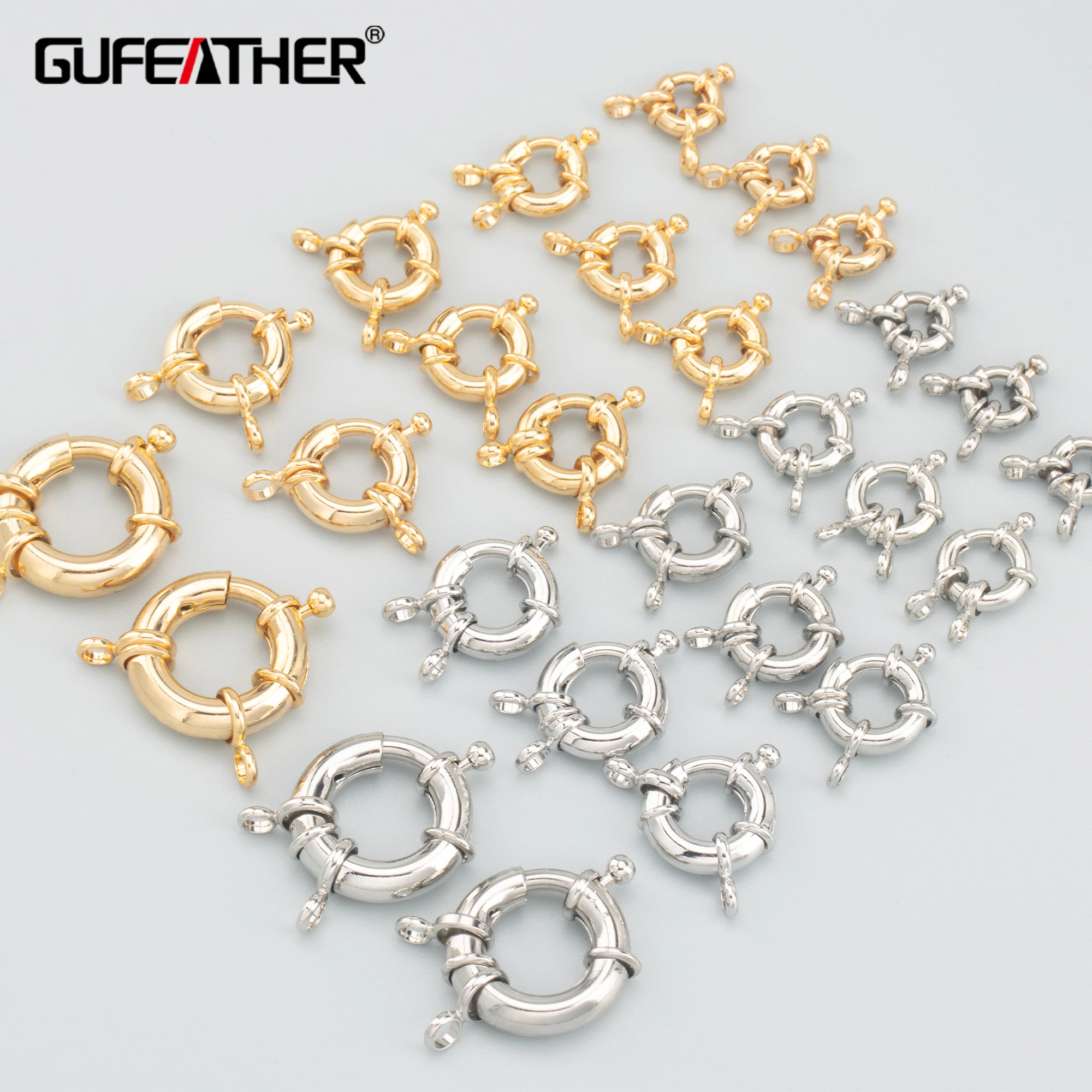 Top Trends: GUFEATHER M992, jewelry Accessories, pass REACH, nickel Free, 18k Gold Rhodium Plated, copper, clasp Hooks, jewelry Making, 10pcs / lot Shoppable Styles