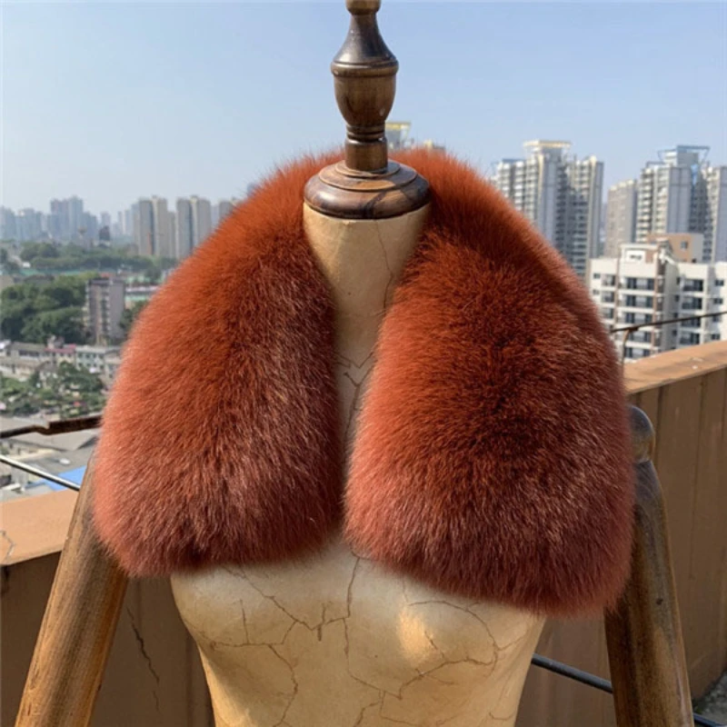 Top Trends: Fox Fur Collar Winter Real Fur Scarf For Coat Short Scarves Natural Fur Scarf For Women Genuine Square Collar Short Muffler Shoppable Styles