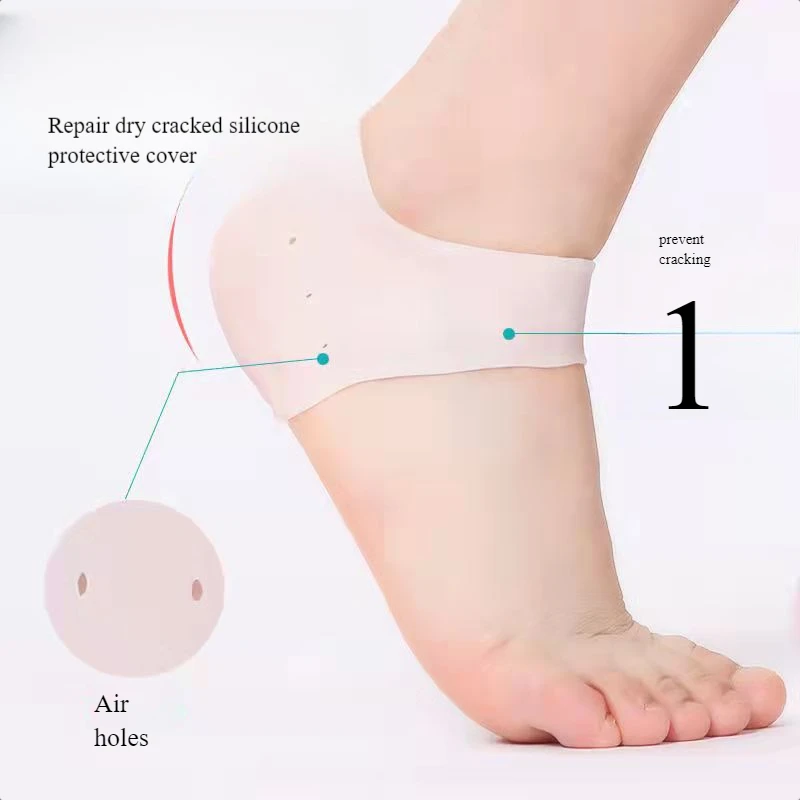 Top Trends: 2Pcs Silicone Feet Care Socks Moisturizing Gel Heel For Relief Plantar Fasciitis Heel Pain Reduce Pressure Heel Cover Shoppable Styles - Image 2